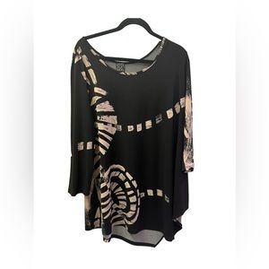 Clara Sun Woo tribal pattern tunic top Xl